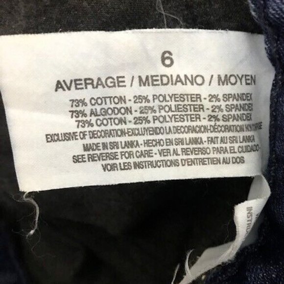 Nine West  Capri Jeans Women’s Size 6 Blue Mid Rise Cuffed Denim Dark Wash - Picture 8 of 8